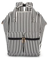 Diaper Bag School Backpack College Laptop Bag for Women Ladies Fits 15.6 inch Notebook Travel Rucksack Black/White Stripe