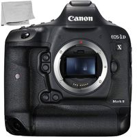 Canon EOS-1D X Mark II DSLR Camera (Body Only) with Microfiber Cleaning Cloth - Renewed