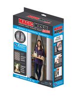 Magic Mesh New and Improved Hands Free Magnetic Screen Fits Doors Up to, 83" x 39", Black