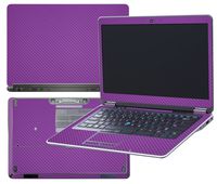 Decalrus - Protective Decal for Dell Latitude E7440 (14" Screen) Laptop Purple Carbon Fiber Skin Skins Decal for case Cover wrap CFlatitudeE7440Purple