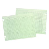 Wilson Jones Accounting Sheets, 36 Columns, 11 x 17 Inches, Green, 100 Loose Sheets per Pack (G50-36)