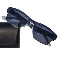 KENTKING Bluetooth Wireless Audio Sunglasses Open Ear Headset Listen Music & Hand-Free Calling with UV400 Polarized Lenses Unisex Compatible for All Smart Phones (Blue/Gunmetal)