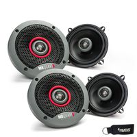 MB Quart - Two Pairs of Formula 5.25 Inch 2-Way Coaxial Car Speakers - FKB113