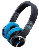 iHome iB88B Splash Proof Rugged Foldable Bluetooth Rechargeable Headphones with Mic Remote Control and Travel Pouch