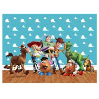 zlhcgd 7x5FT Toy Story Photography Vinyl Photo Background for Kids Birthday Party Backdrops Decoration
