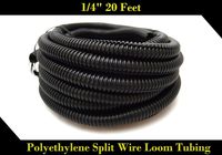 20 FT 1/4" INCH Split Loom Tubing Wire Conduit Hose Cover Auto Home Marine BlackMarine Black