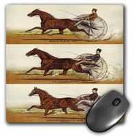 3dRose LLC 8 x 8 x 0.25 Inches Mouse Pad, Old Time Harness Racing (mp_58546_1)