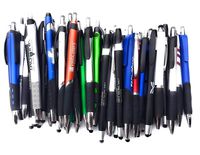 50 Lot Soft Tip STYLUS Misprint Ink Pens for Touch Screen, Assorted Barrel