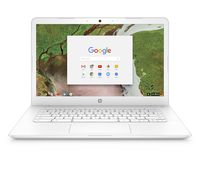 HP Chromebook 14-inch Laptop with 180-Degree Axis, Intel Celeron N3350 Processor, 4 GB RAM, 32 GB eMMC Storage, Chrome OS (14-ca050nr, White)