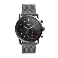Fossil Q Men's Commuter Stainless Steel Mesh Hybrid Smartwatch, Color: Grey (Model: FTW1161)