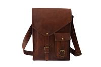 Real Leather Messenger Bag 13" MacBook Satchel School College Crossbody Shoulder Bag