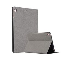 iPad 6th Gen/iPad 5th Gen/iPad Air/iPad Air 2/iPad Pro 9.7 Case,Slim Lightweight Silicone TPU and Premium PU Leather Smart Stand Protective Case Cover with Auto Sleep/Wake Function - #Gray