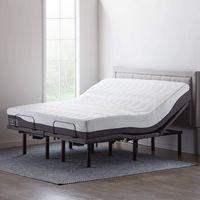 LUCID L600 Adjustable Bed Base with LUCID 10 Inch Memory Foam Hybrid-Mattress - King