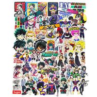 My Hero Academia Anime Stickers Decal Pack Teens Cartoon Laptop Stickers for Skateboard Snowboard Luggage Car Motorcycle 70pcs