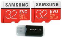 32GB Samsung Evo Plus Micro (2 Pack) SDHC Class 10 UHS-1 32G Memory Card (MB-MC32) with Everything But Stromboli (TM) Card Reader