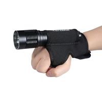 Ano Neoprene Diving LED Flashlight Soft Hand Gloves with Velcro Adjustable Belt Size M