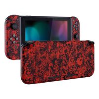eXtremeRate Soft Touch Grip Back Plate for Nintendo Switch Console, NS Joycon Handheld Controller Housing with Full Set Buttons, DIY Replacement Shell for Nintendo Switch - Demons and Monsters