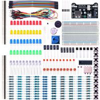 ELEGOO Electronic Fun Kit Bundle with Breadboard Cable Resistor, Capacitor, LED, Potentiometer (235 Items) for Arduino, Respberry Pi
