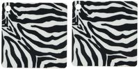 3dRose Black and White Zebra Print II - Key Chains, 2.25 x 4.5 inches, set of 2 (kc_25741_1)