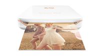 HP Sprocket Plus Instant Photo Printer, Print 30% Larger Photos on 2.3x3.4 Sticky-Backed Paper - White (2FR85A)