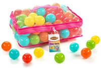 Plastic Air Filled Balls for Pits 100 Pack | Crush Proof, Durable, BPA & Phthalates Free, Colorful | for Indoors & Outdoors, Play Tents, Kiddie Pools, Playpen, Jumping Castles, Bounce Houses
