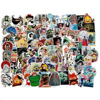 100Pcs Cartoon Anime Miyazaki Hayao Series Waterproof Stickers for Laptop Stickers Motorcycle Bicycle Skateboard Luggage Decal Graffiti Patches Stickers