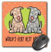 3dRose LLC 8 x 8 x 0.25 Inches Mouse Pad, World's Best Dog Dad (mp_33984_1)