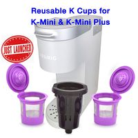 Delibru Reusable K Cups For K Mini Keurig K Mini Plus with Adapter | Keurig Mini Plus Reusable K Cups for Mini Keurig