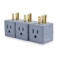 Cable Matters 3-Pack Grounded Power Cube 3 Outlet Adapter