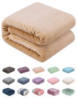 WONDER MIRACLE Fuzzy Blanket or Fluffy Blanket for Baby Girl or boy, Soft Warm Cozy Coral Fleece Toddler, Infant or Newborn Receiving Blanket for Crib, Stroller, Travel, Decorative (S-Beige, 40Wx50L)