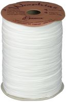 Berwick Offray Matte White Raffia Ribbon, 1/4'' Wide, 100 Yards