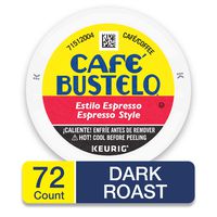 Cafe Bustelo Café Bustelo Espresso Style Dark Roast Espresso Style Coffee, 72 K Cups for Keurig Makers