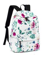 Leaper Fashion Water Resistant School Backpack for Girls 14Inch Laptop White
