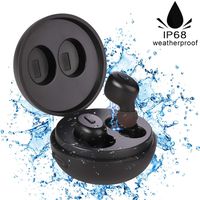 IP68 Waterproof Swimming Earbuds - Sport Wireless Bluetooth 5.0 Headphones Built-in Mic Sweatproof Stable Fit in Ear Headsets with Wireless Charging Case Special for Swimming Bathing Driving Sauna