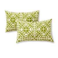 Greendale Home Fashions Rectangle Outdoor Accent Pillow (set of 2), Grass