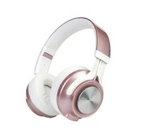 PowerLocus P3 Bluetooth Headphones Over-Ear, [26h Playtime, Bluetooth 5.0] Wireless Hi-Fi Stereo Headphone, Foldable with Mic,Deep Bass, Wired Mode for Cell Phones/Laptop/PC/TV (Rose Gold)