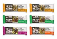 Munk Pack Variety Keto Nut & Seed Bar with <1g Sugar, 2-3g Net Carbs | No Added Sugar | Plant Based | Gluten Free, Soy Free | 6 Pack
