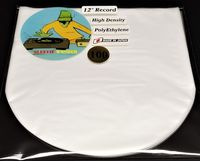 100 Round Bottom Inner Sleeves for 12" 33rpm LP Vinyl Record Album Poly Bag Japan Import Plastic Covers (+ 1 Free dj Magnet)