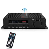 Wireless Bluetooth Home Audio Amplifier - 100W 5 Channel Home Theater Power Stereo Receiver, Surround Sound w/ HDMI, AUX, FM Antenna, Subwoofer Speaker Input, 12V Adapter - Pyle PFA540BT