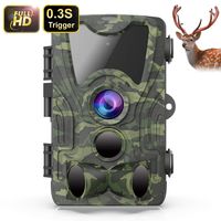 FHDCAM Trail Camera, Scouting Hunting Cam with Motion Activated, 1080P HD, Night Vision, 120° Wide Angle Lens, IP65 Waterproof Game Camera for Wildlife - New Version
