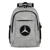 Laptop Backpack Waterproof Mercedes-Ben-Gray-Camouflage- Business Laptop Backpack with USB Charging Port for Men Womens Durable Laptops Backpack Fits 15.6 Inch Laptop Notebook-Grey