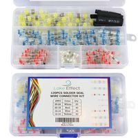 120PCS Solder Seal Wire Connectors, Waterproof Insulated Heat Shrink Butt Connectors, Marine Automotive Copper Connectors Kit