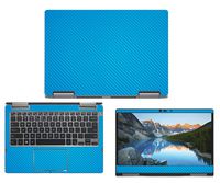 Decalrus - Protective Decal for Dell Inspiron 2-in-1 i7373 / 7373 (13.3" Screen) Laptop LITE Blue Carbon Fiber Skin case Cover wrap CFinspironi7373LiteBlue