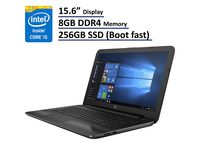 HP 250 G5 15.6" Anti-Glare HD Premium Business Laptop (Intel Core i5-6200U, 8GB DDR4 Memory, 256GB SSD) VGA, HDMI, DVD+RW, WiFi AC, Bluetooth, Ethernet RJ-45, Windows 10 Professional 64 bit - Black