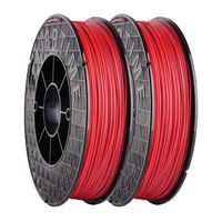 UP Fila Premium ABS 3D Printer Filament, Low Odor, Consistent 1.75mm Diameter,1KG (500g×2 Spools), Red