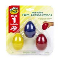 Crayola My First Palm Grip Crayons, 3ct, Coloring for Toddlers