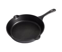 Victoria SKL-210 Cast Iron Skillet. Frying Pan with Long Handle, 10", Black