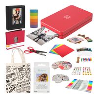 Lifeprint 2x3 Portable Photo and Video Printer (Red) Scrapbook Bundle Deluxe