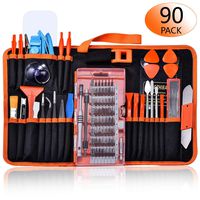 GANGZHIBAO 90pcs Electronics Repair Tool Kit Professional, Precision Screwdriver Set Magnetic for Fix Open Pry Cell Phone, Apple iPhone, Computer, PC, Laptop, Tablet, iPad, Macbook with Portable Bag