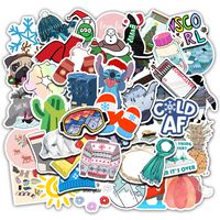 TSR Winter VSCO Stickers for Hydro Flask, Colorful Vinyl Waterproof Water Bottle Stickers for Hydroflasks, Laptop, Phone, Cute Trendy Aesthetic Stickers for Teens, Girls, VSCO Girl Stuff（50pcs）